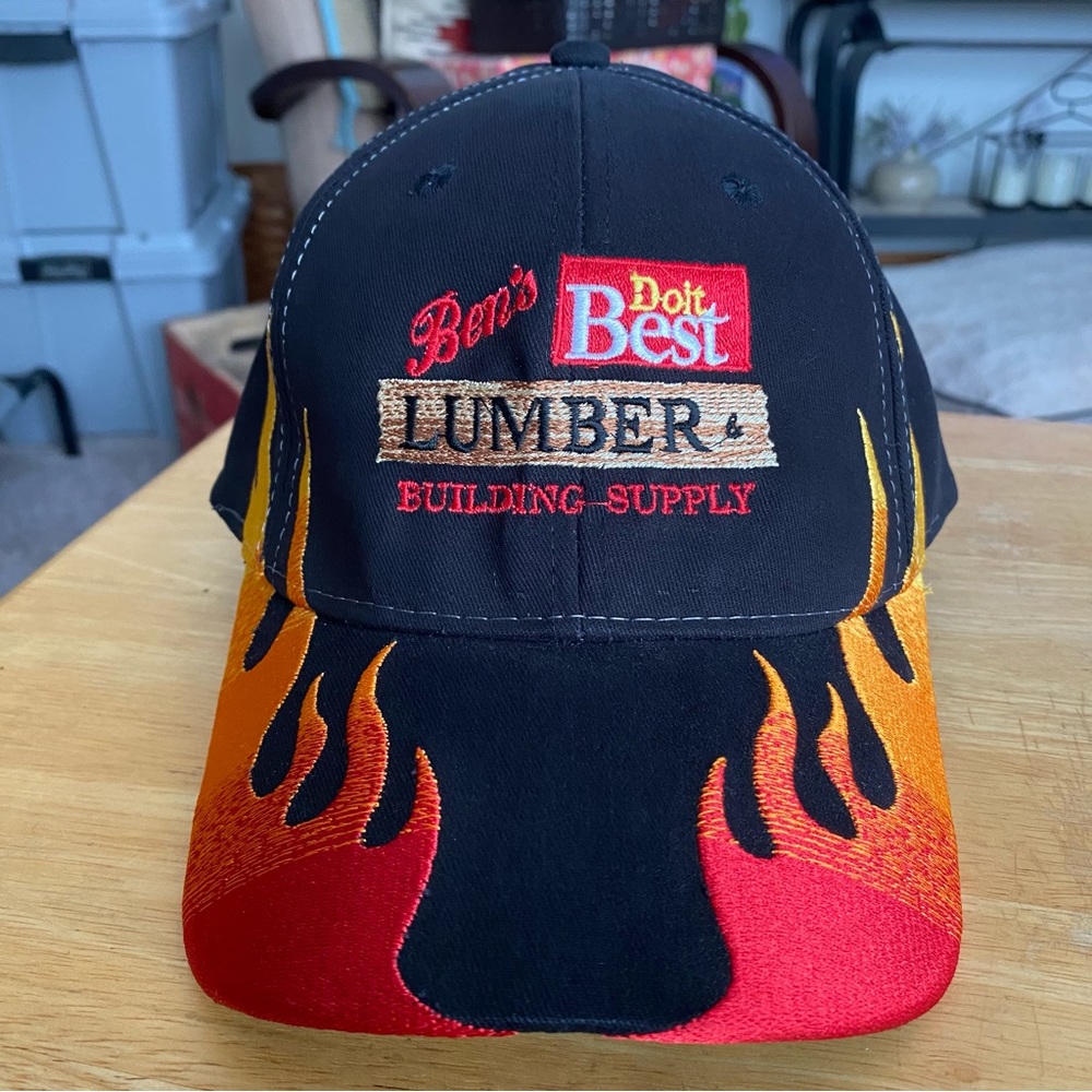 Vintage Do It Best Ben’s Lumber & Building Supply Flames Hat